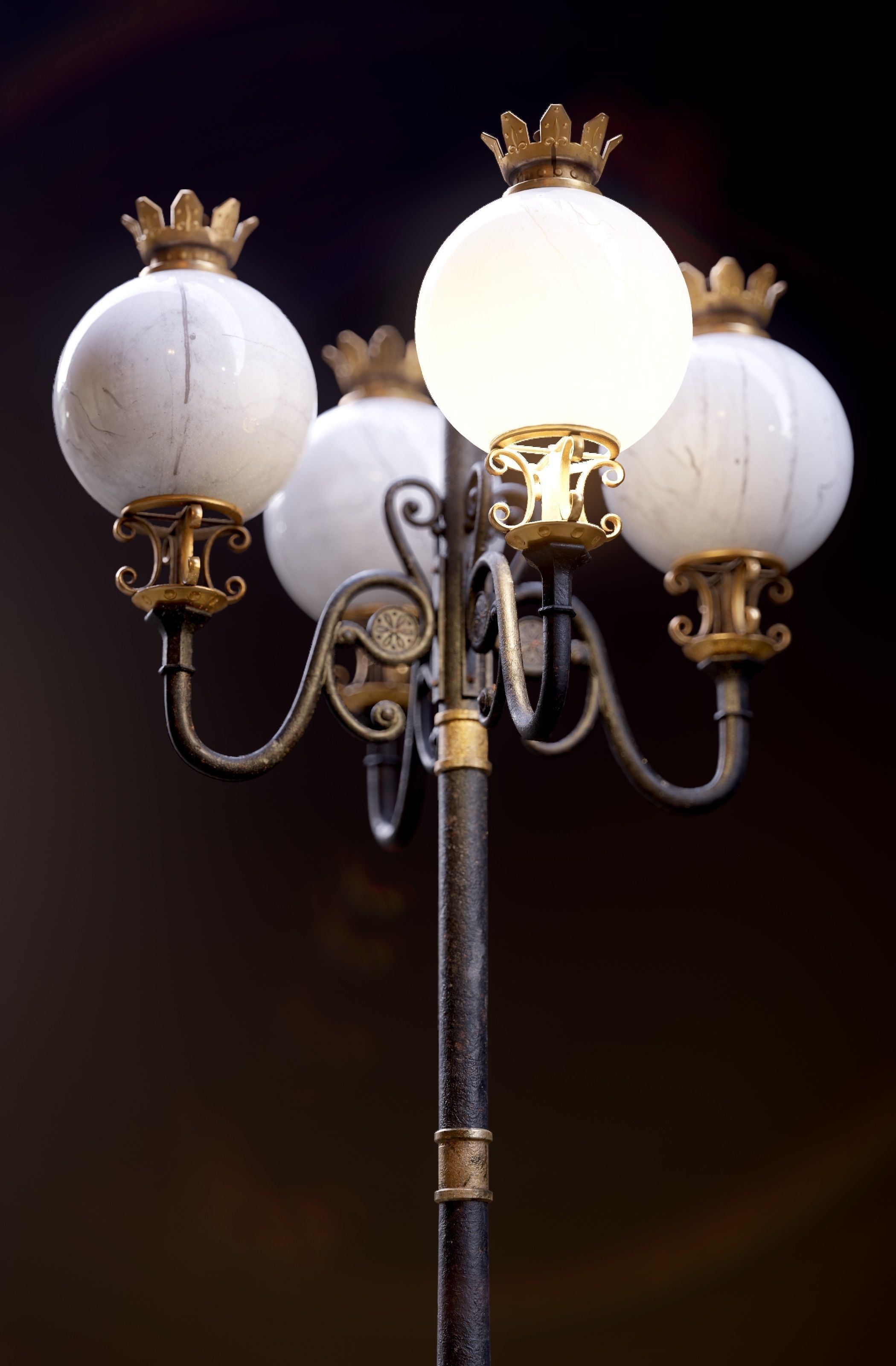 Modular Street Sphere Lamp 8K - 10 sizes Low-poly 3D model_1