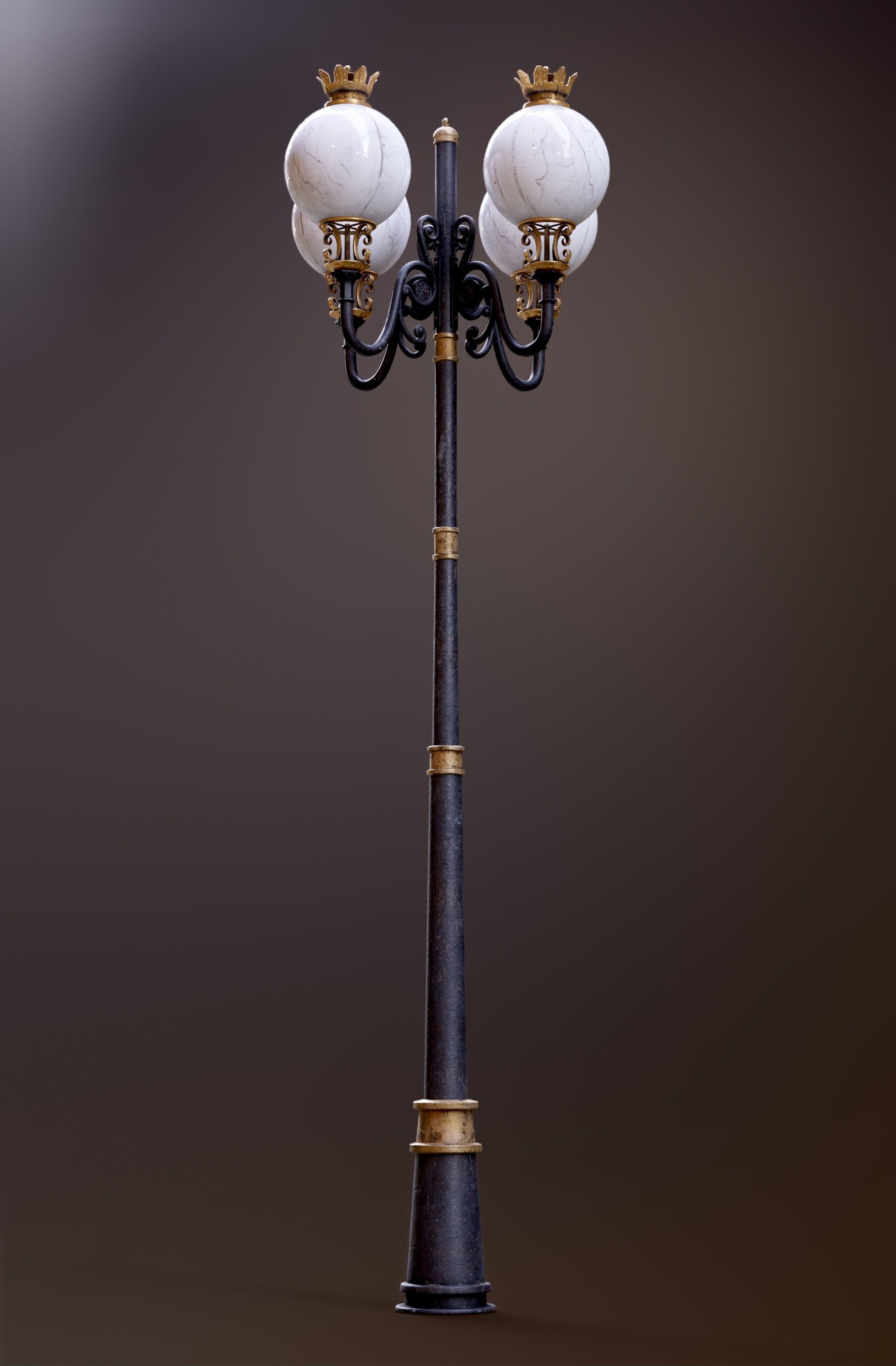 Modular Street Sphere Lamp 8K - 10 sizes Low-poly 3D model_34