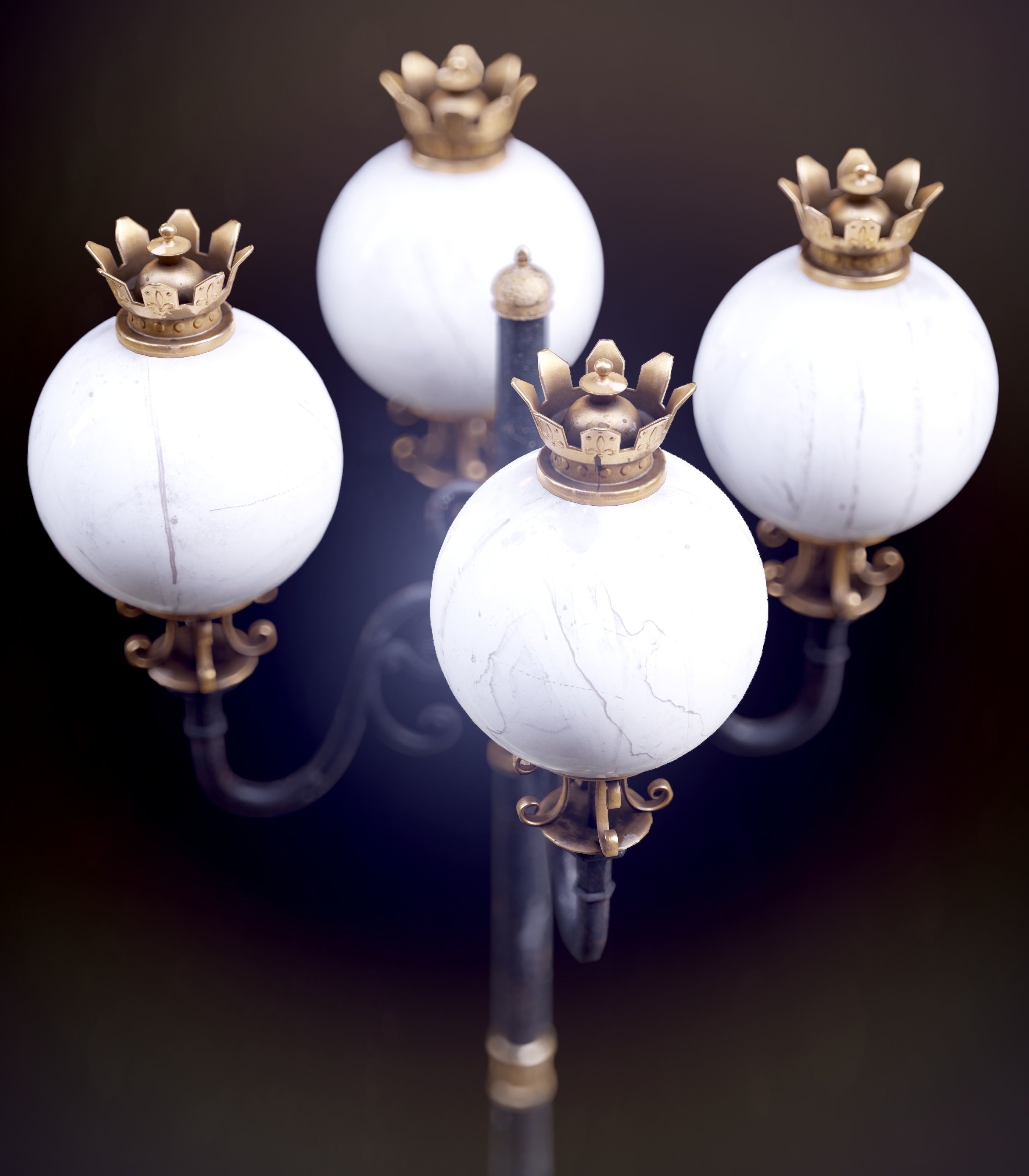Modular Street Sphere Lamp 8K - 10 sizes Low-poly 3D model_39