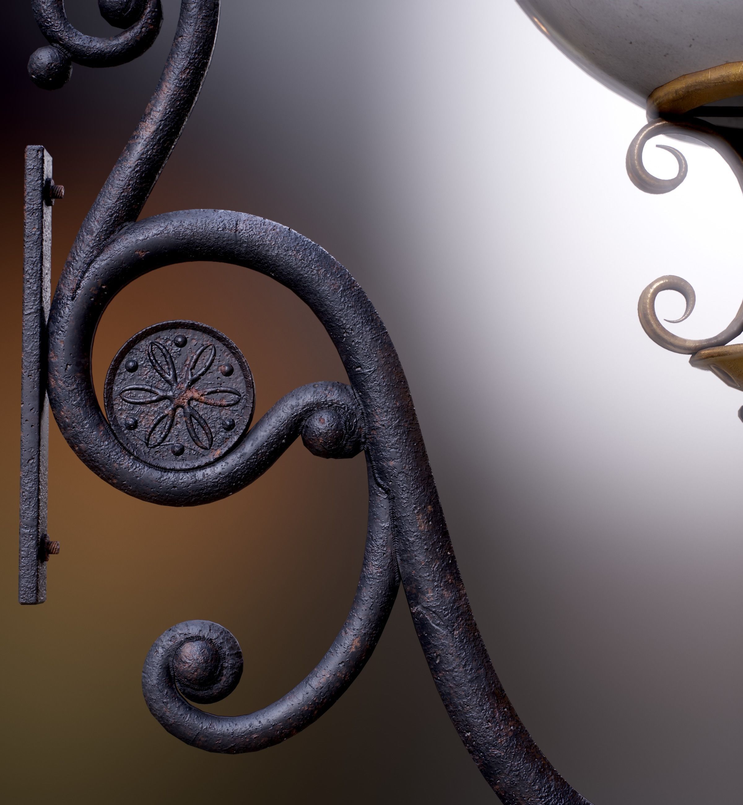 Modular Street Sphere Lamp 8K - 10 sizes Low-poly 3D model_72