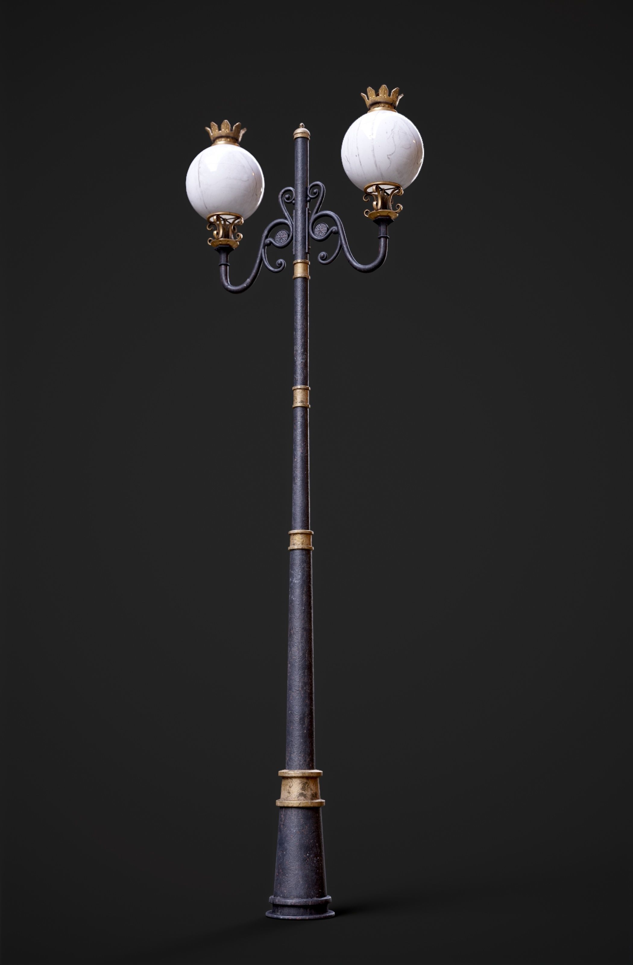 Modular Street Sphere Lamp 8K - 10 sizes Low-poly 3D model_44