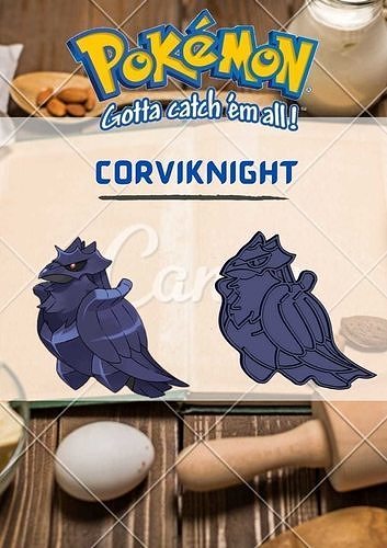 Amazing Pokemon Corviknight Cookie Cutter Stamp Cake Decorating  3D model