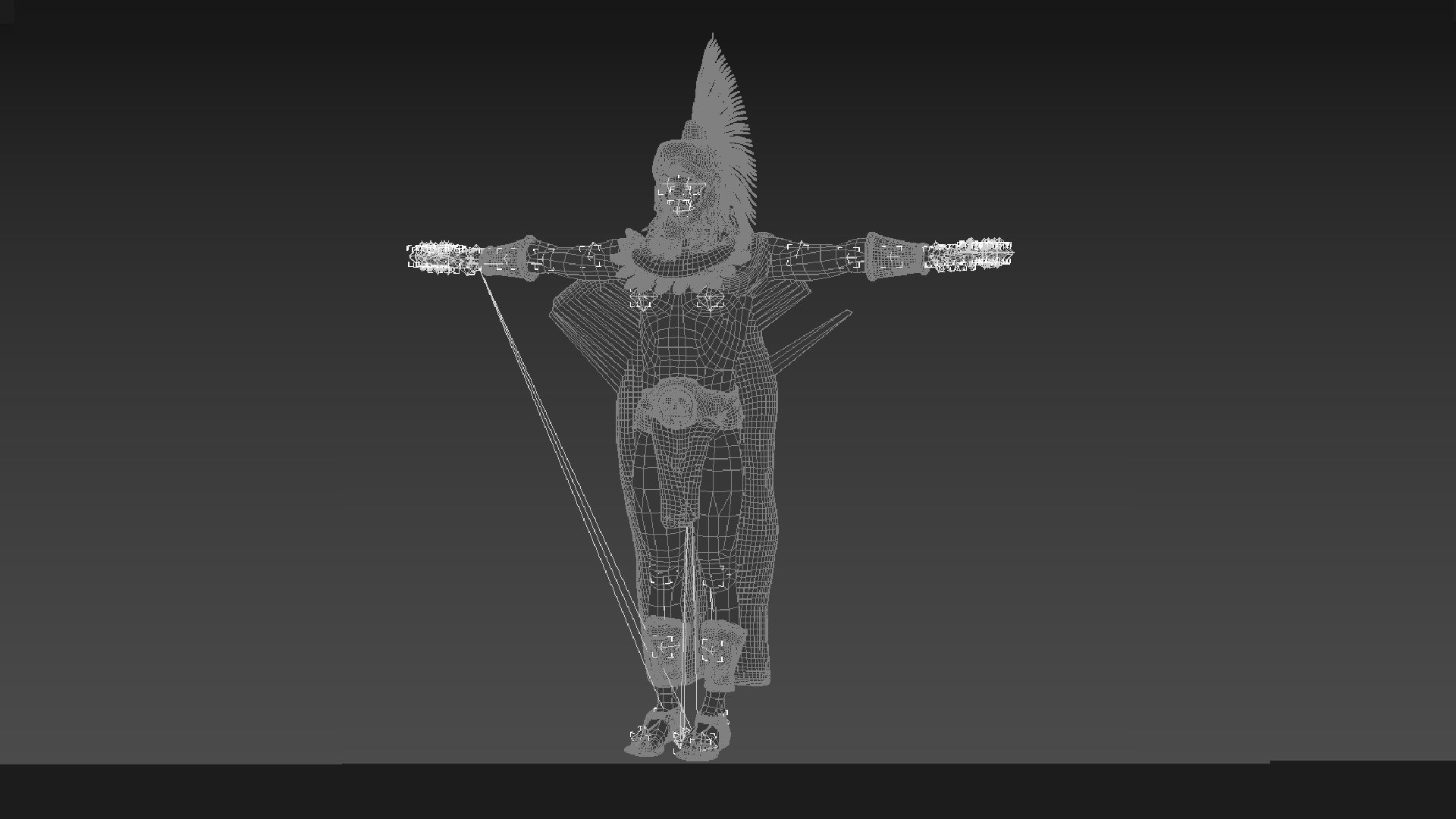 Eagle Aztec Warrior Low-poly 3D model_7