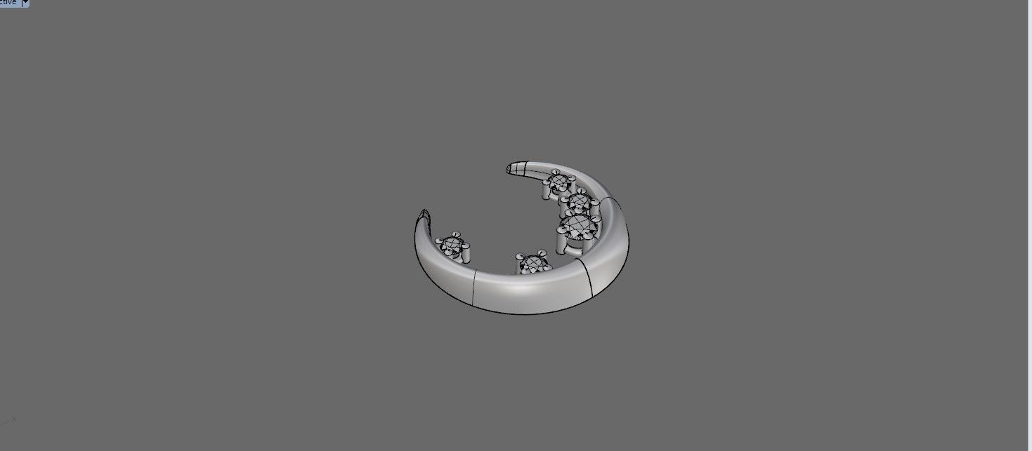 Women Moon pendant with diamonds 3D print model_9