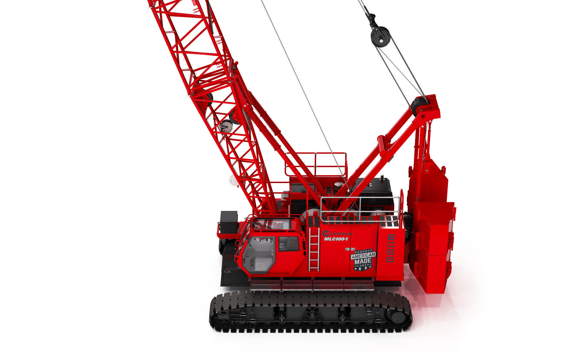 Manitowoc MLC100 Crawler Crane 3D model_4