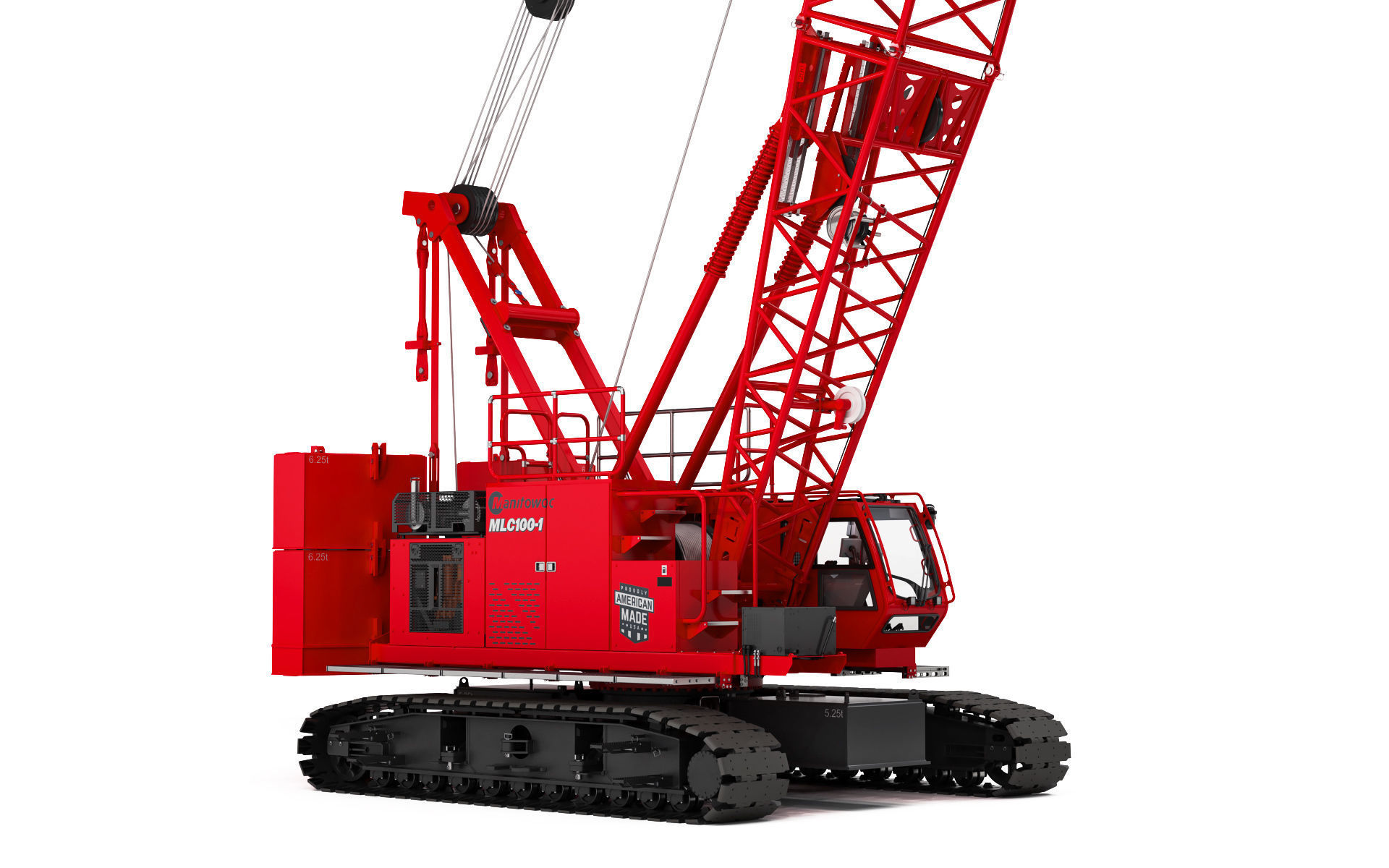 Manitowoc MLC100 Crawler Crane 3D model_9