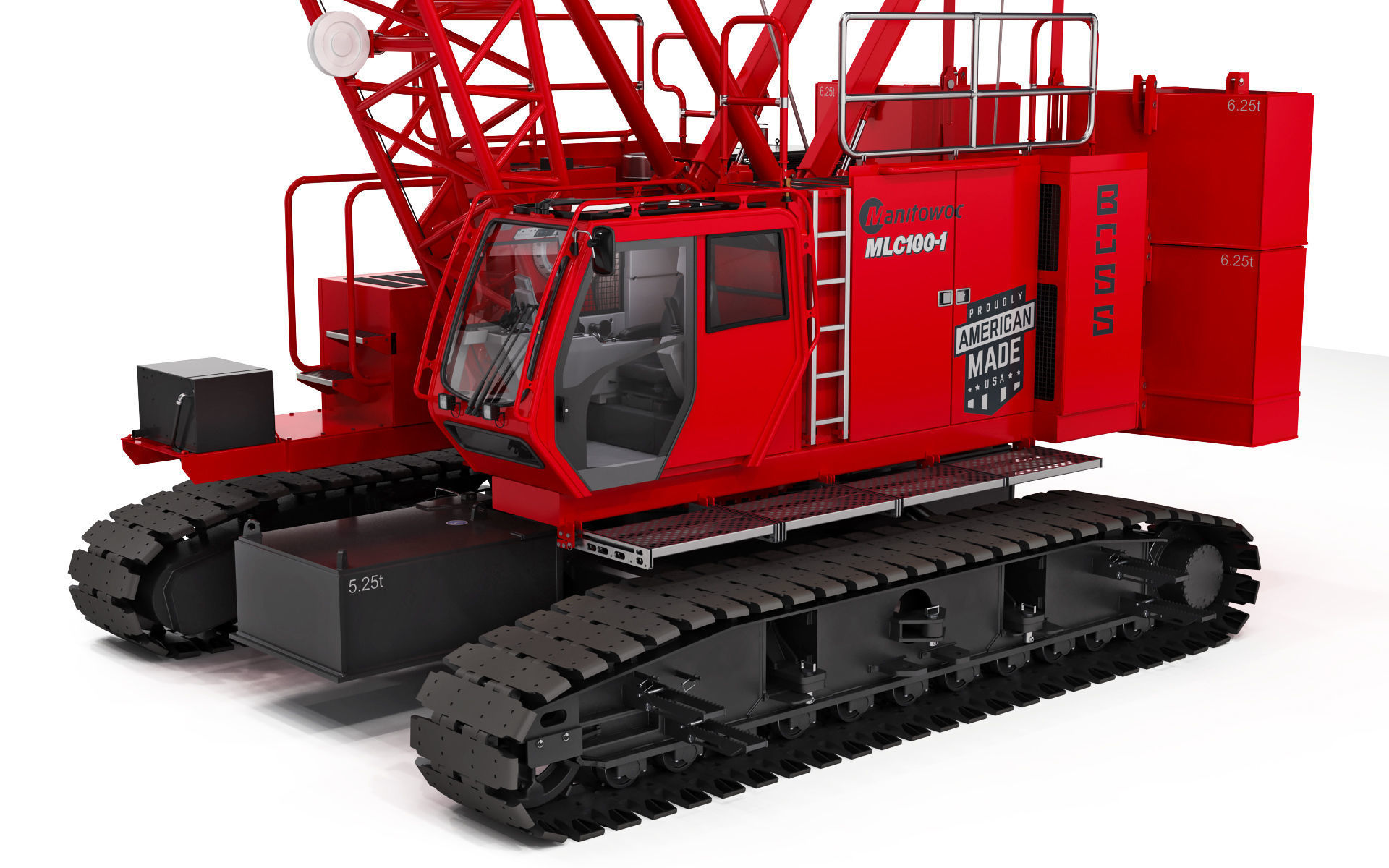 Manitowoc MLC100 Crawler Crane 3D model_10