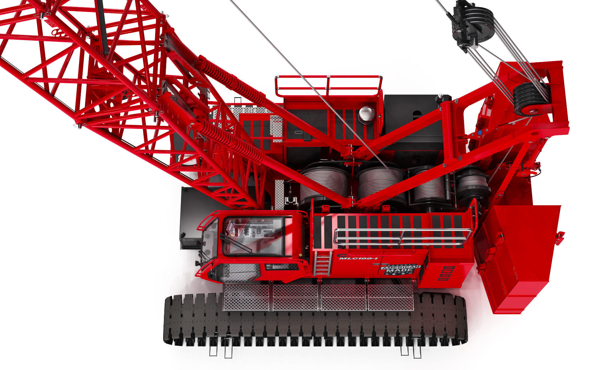 Manitowoc MLC100 Crawler Crane 3D model_20