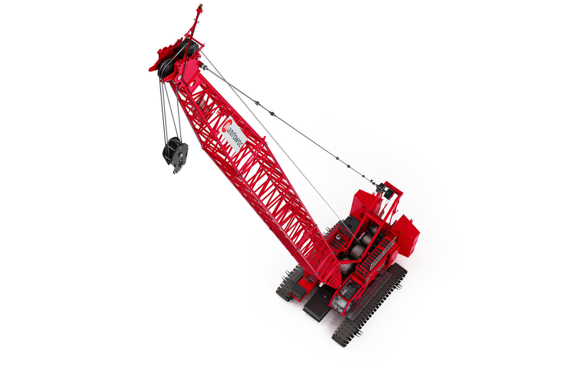 Manitowoc MLC100 Crawler Crane 3D model_16