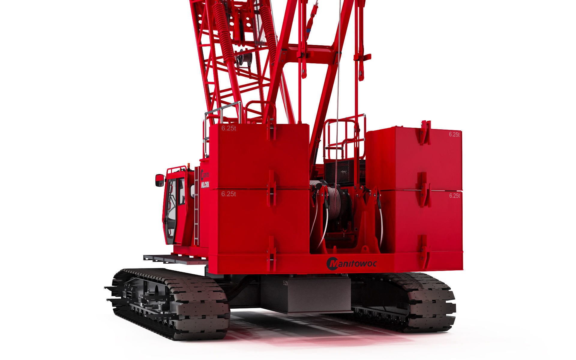 Manitowoc MLC100 Crawler Crane 3D model_6