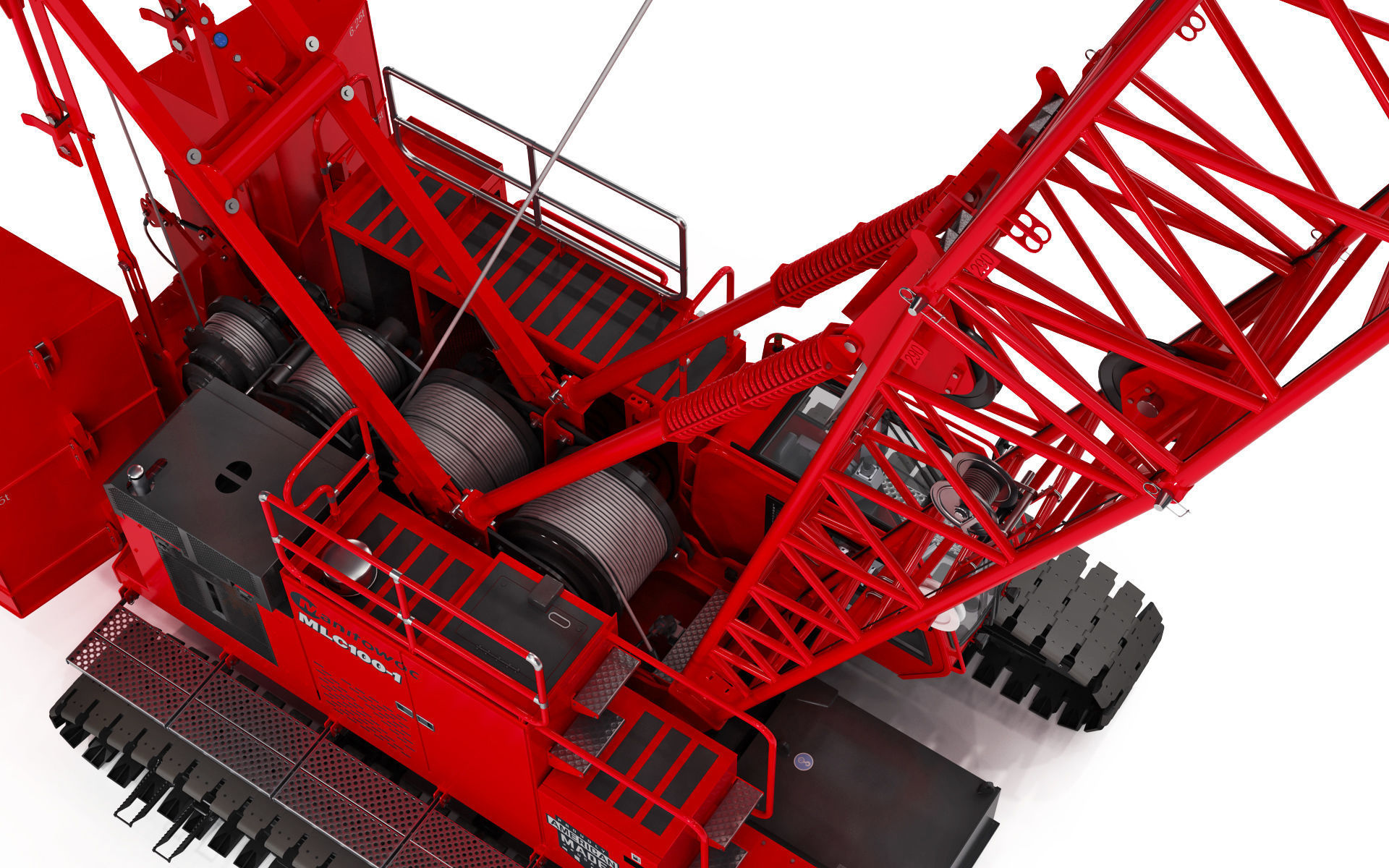 Manitowoc MLC100 Crawler Crane 3D model_24