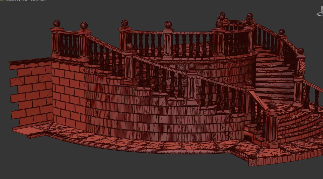 Entrance stair 3D model_12