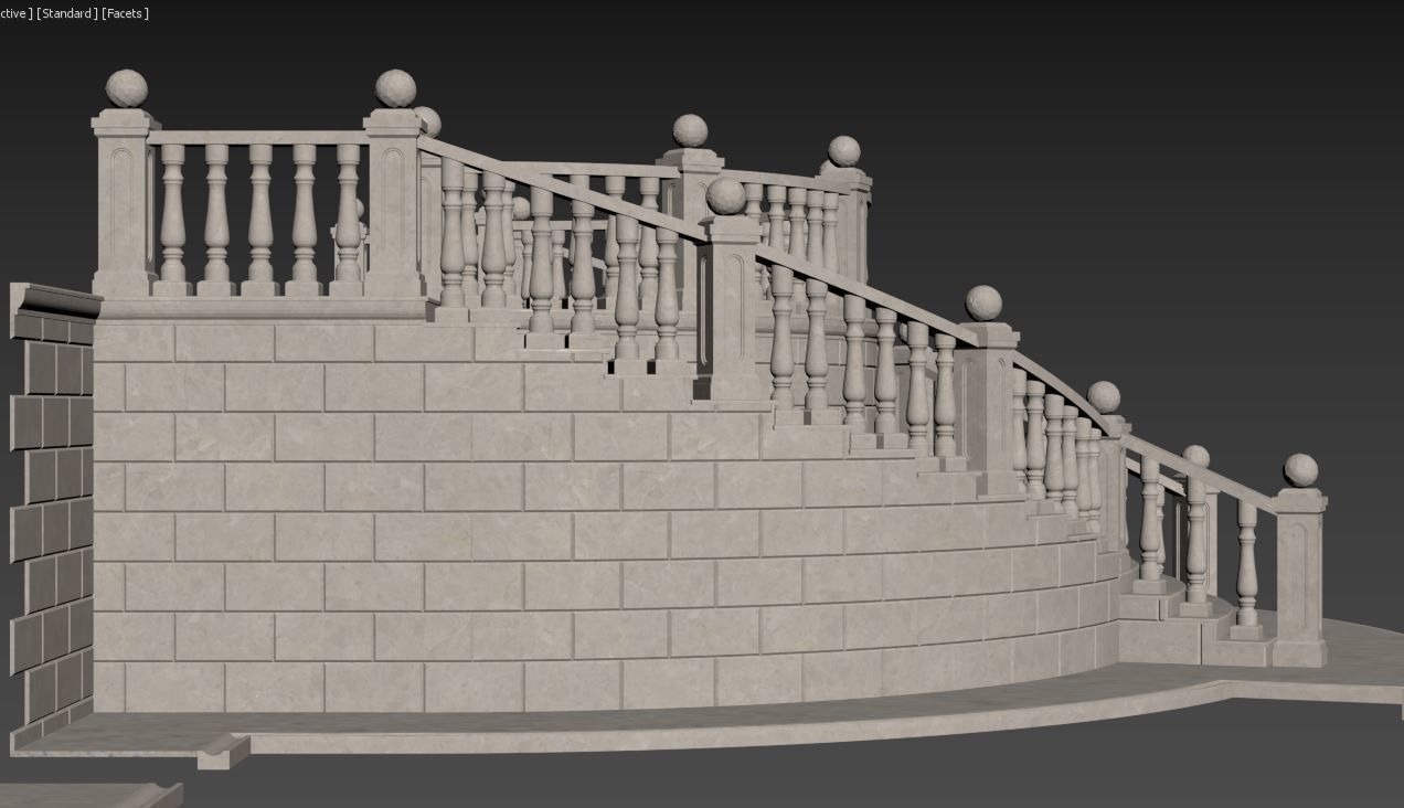Entrance stair 3D model_10