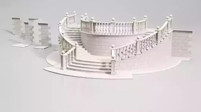 Entrance stair 3D model