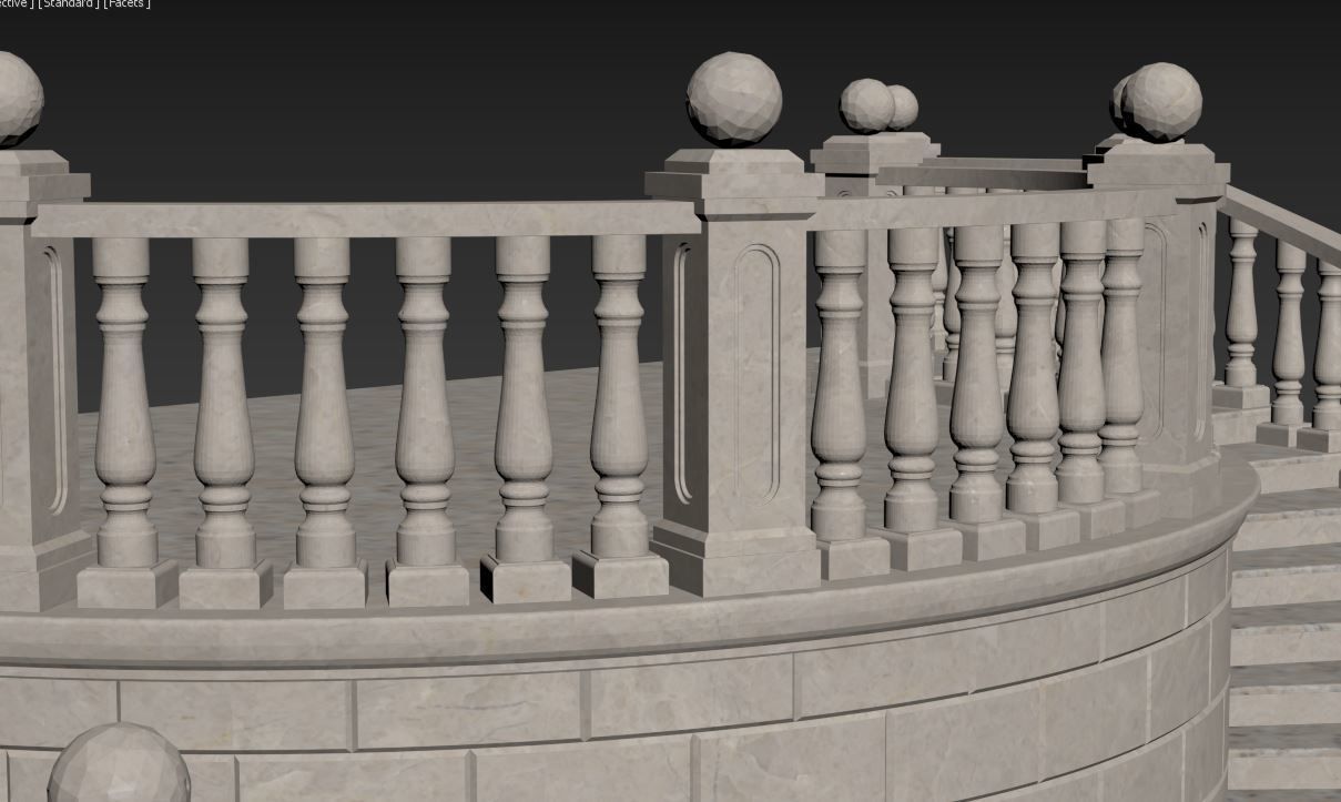 Entrance stair 3D model_8