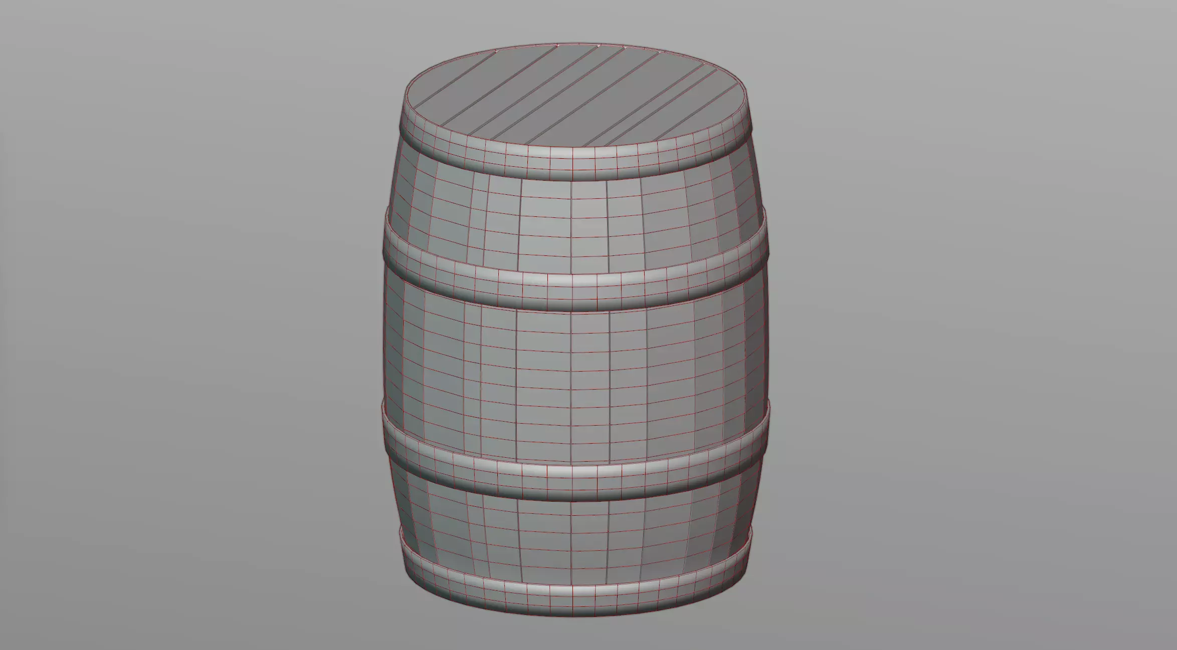 Closed barrel 3D model_0