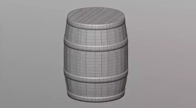 Closed barrel 3D model