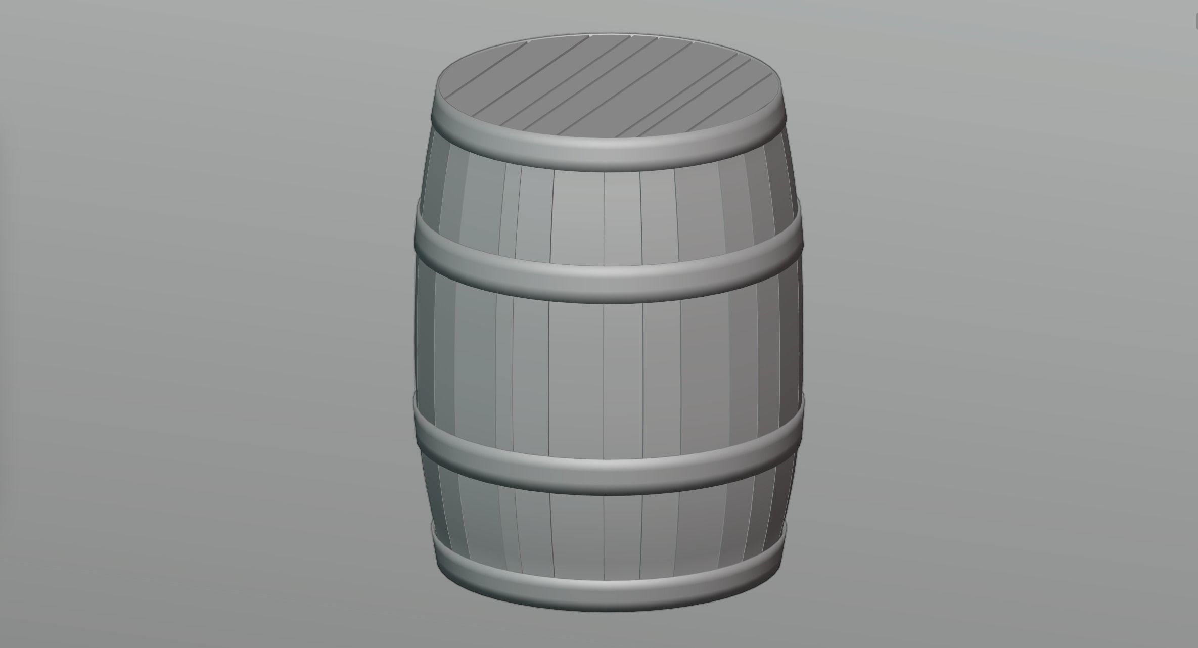 Closed barrel 3D model_1