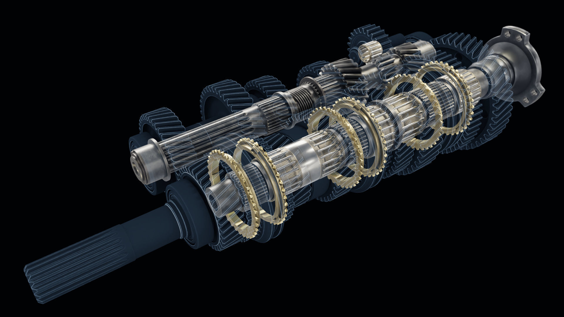 6 speed manual transmission 3D model_9