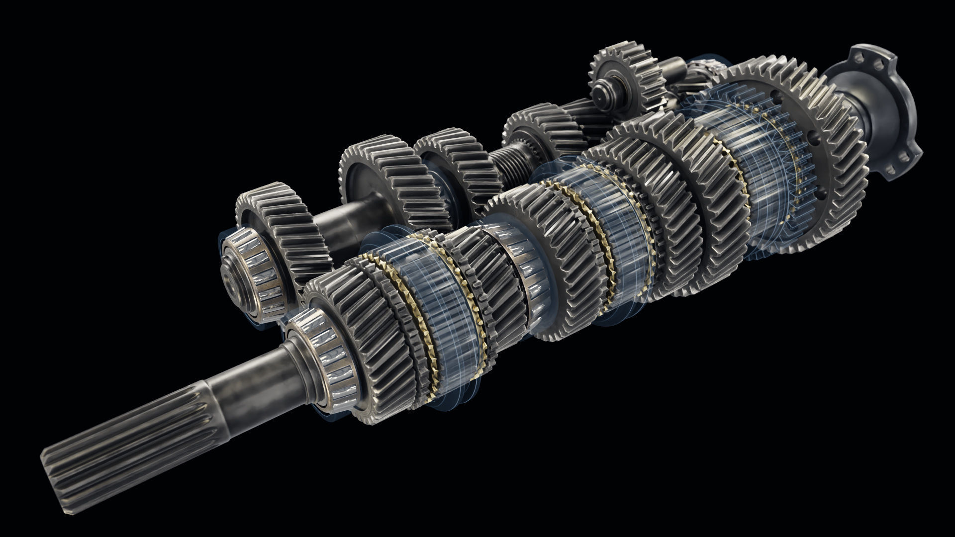 6 speed manual transmission 3D model_7