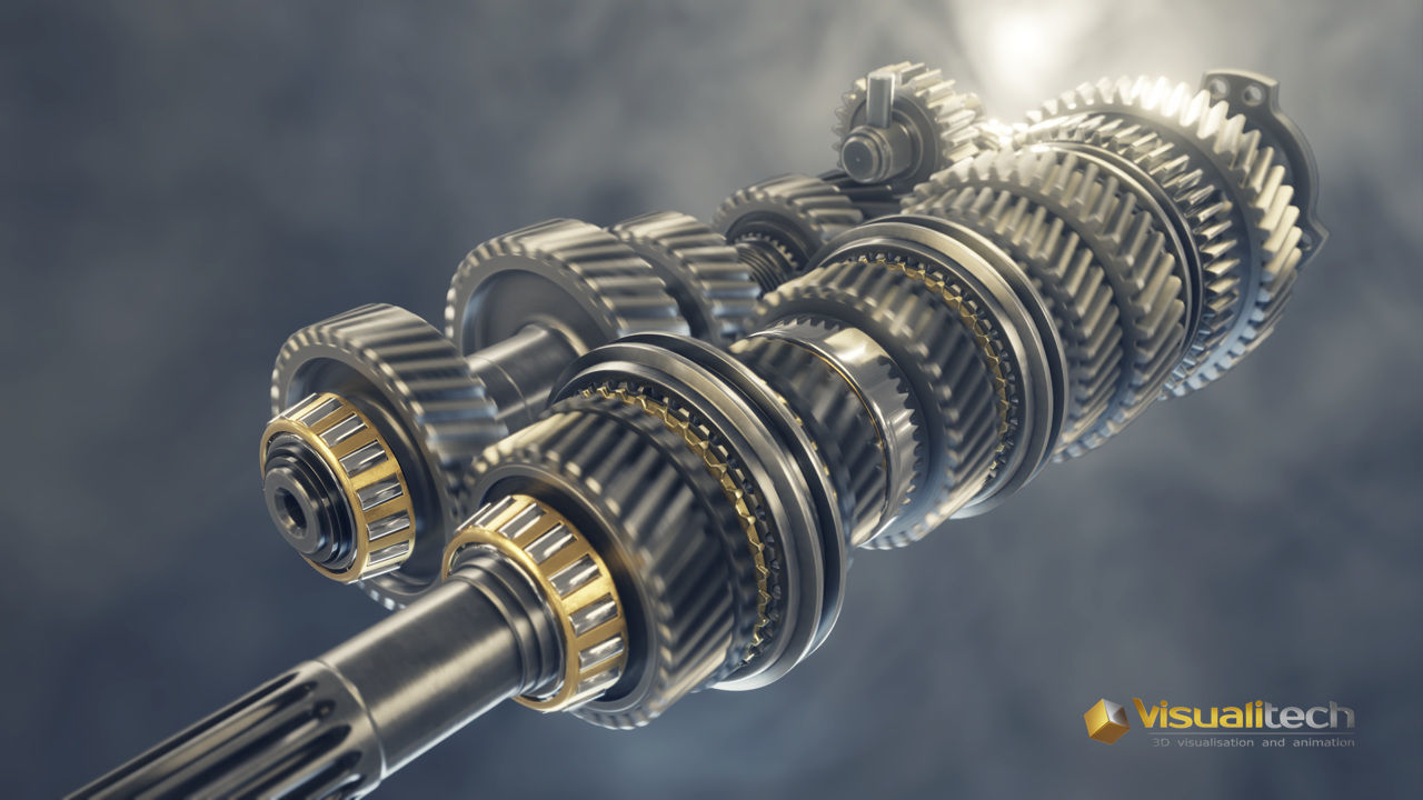 6 speed manual transmission 3D model_4