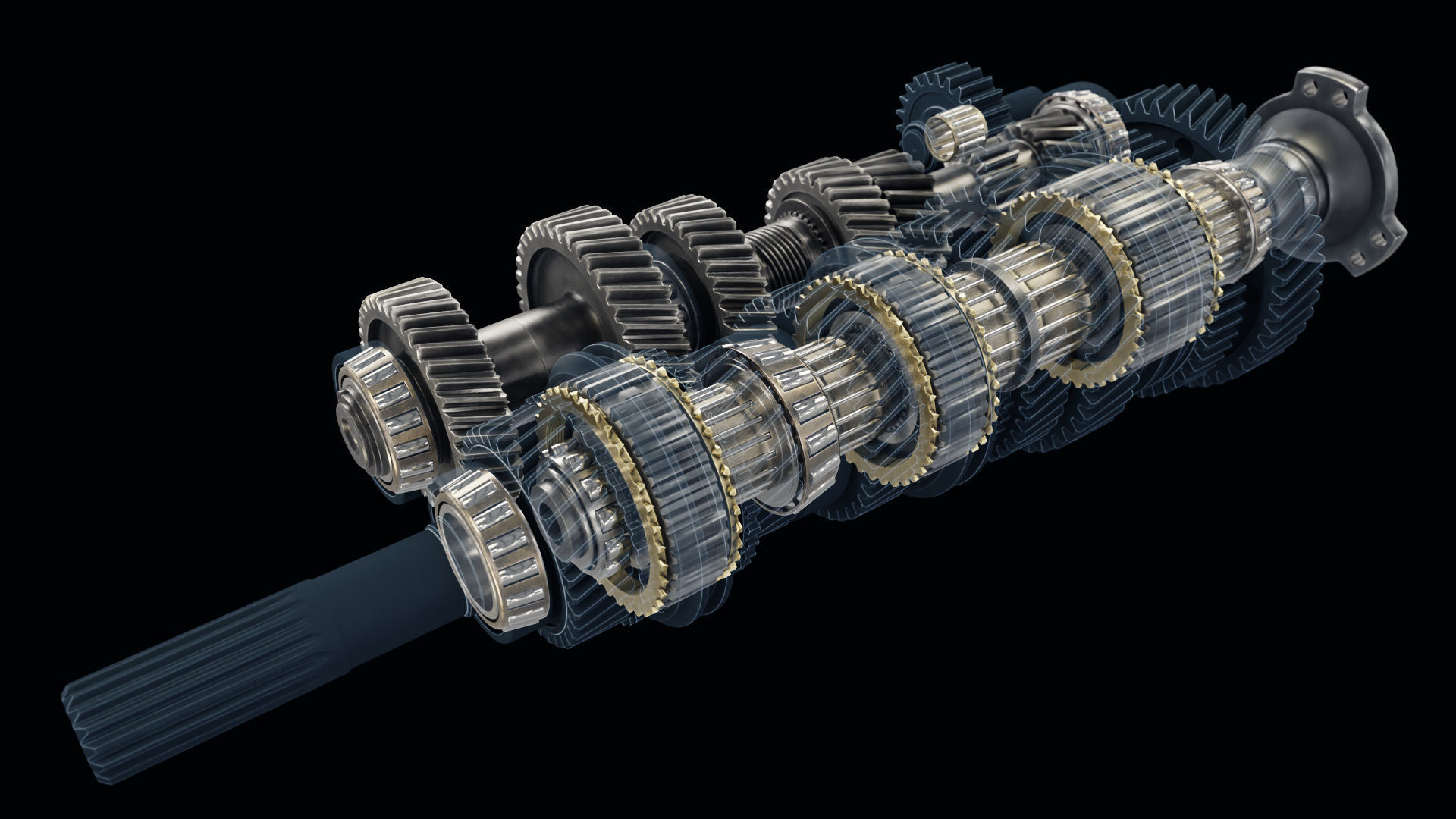 6 speed manual transmission 3D model_8
