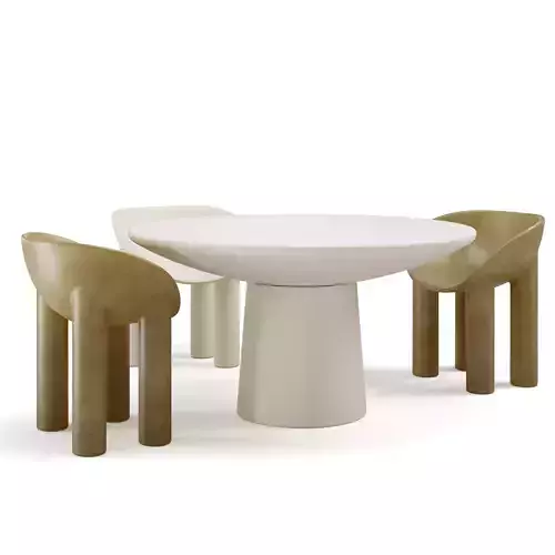 Faye Toogood Roly Poly Dining Set Chair Table