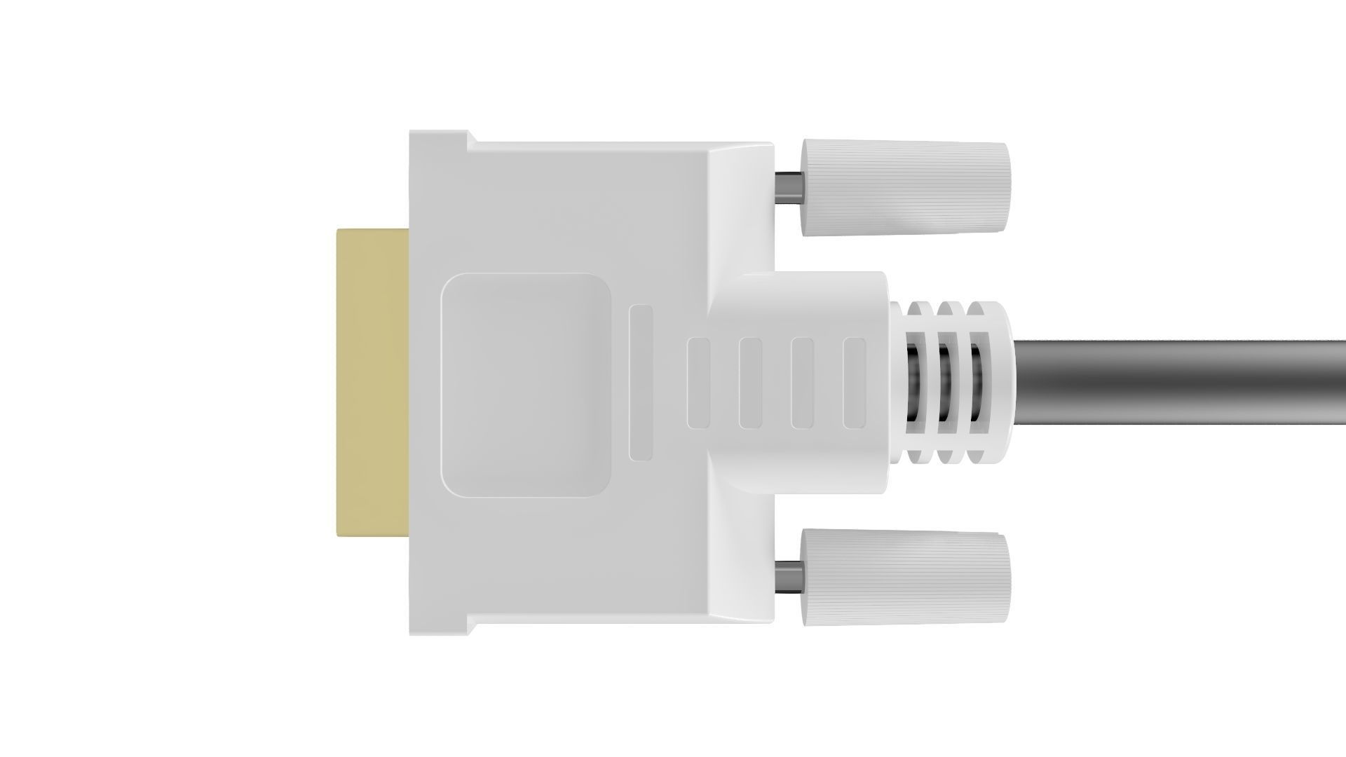 DVI CABLE IN Low-poly 3D model_5