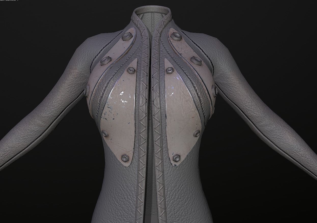 Raincoat steampunk low poly 5 texture options Low-poly 3D model_26