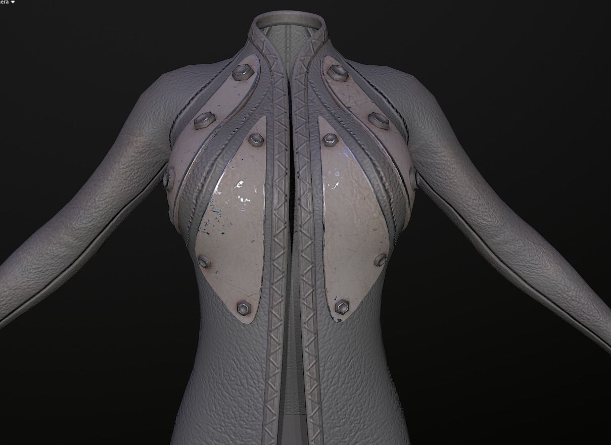 Raincoat steampunk low poly 5 texture options Low-poly 3D model_27