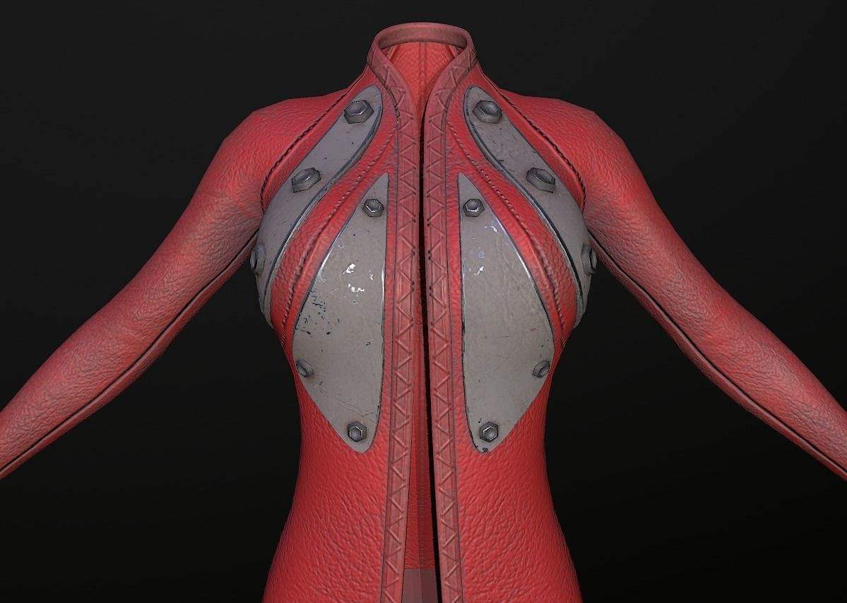 Raincoat steampunk low poly 5 texture options Low-poly 3D model_40