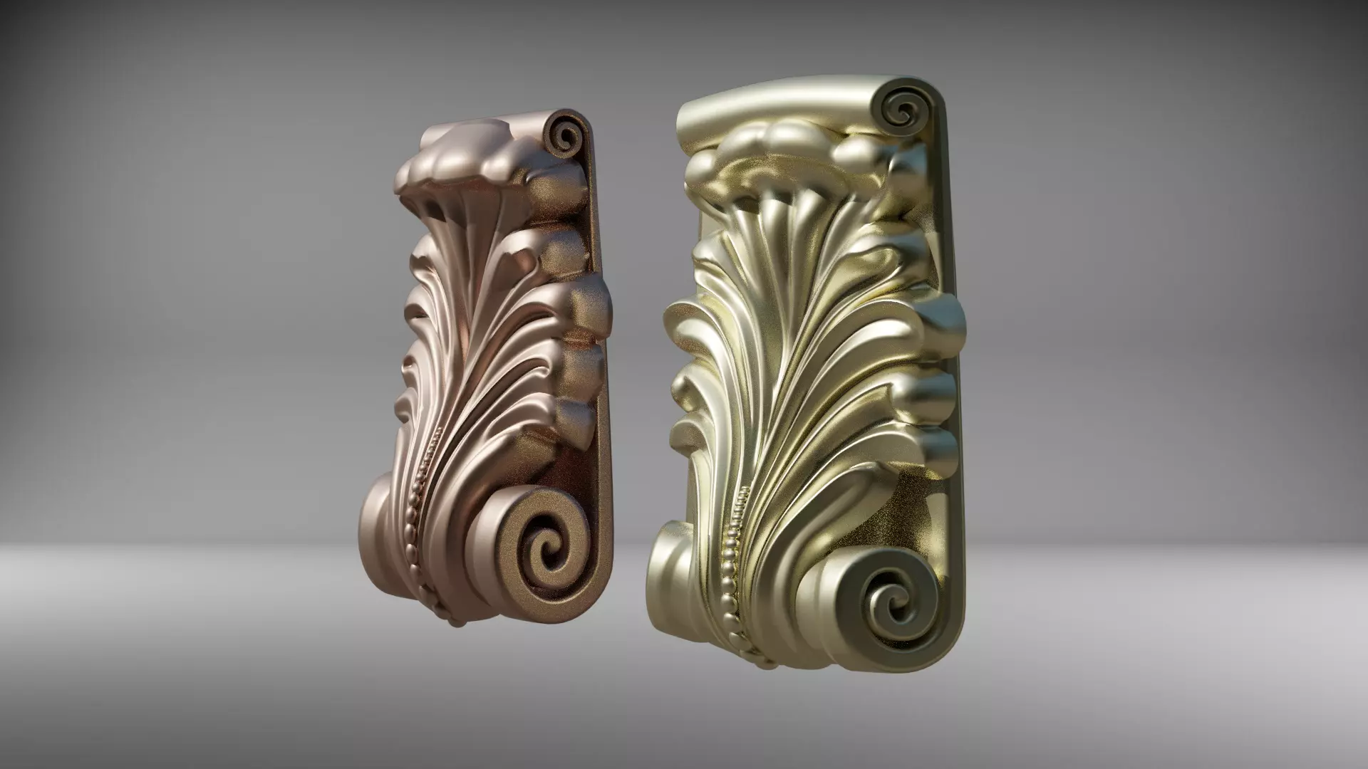 Corbel 1-2 Low-poly 3D model_0