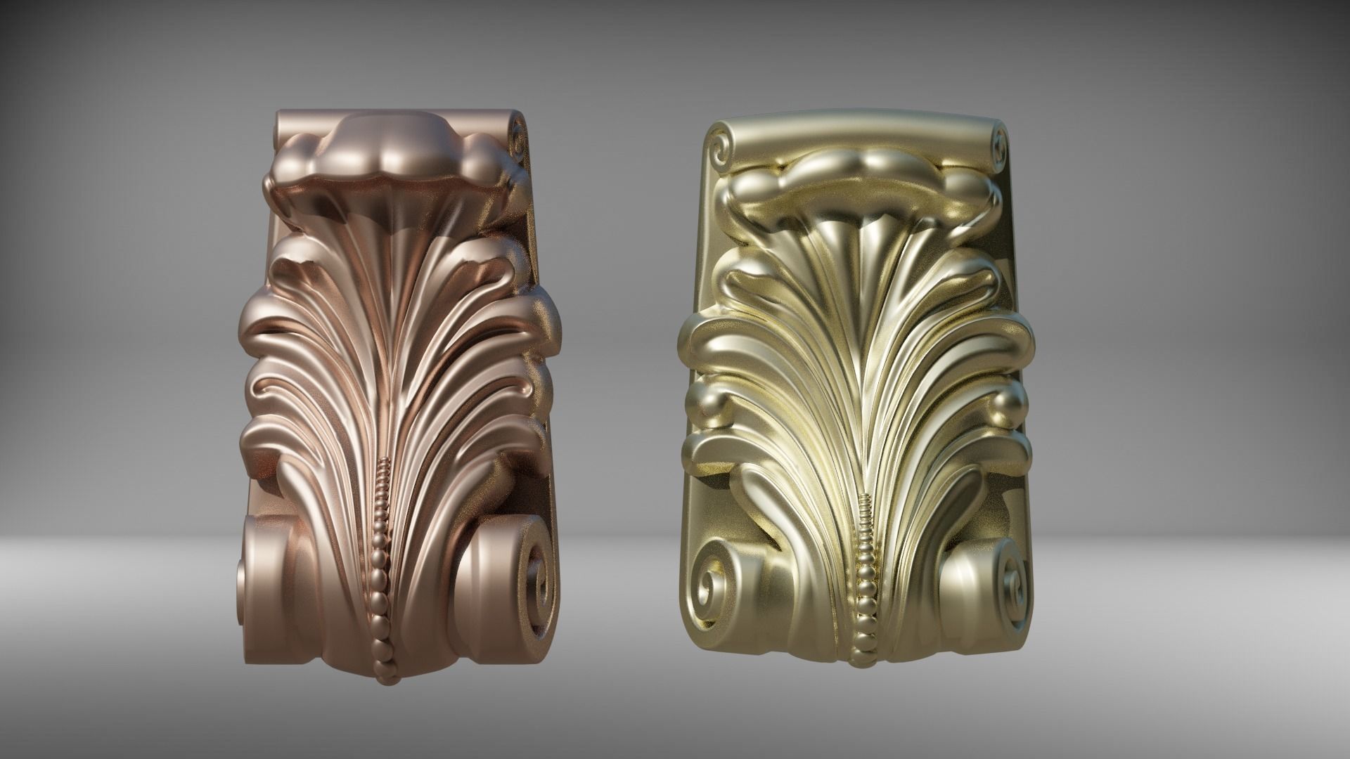 Corbel 1-2 Low-poly 3D model_1