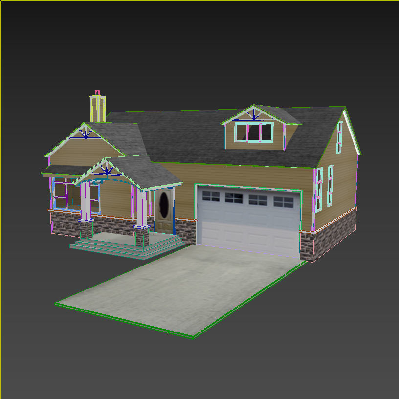 Basic House 1 3D model_7