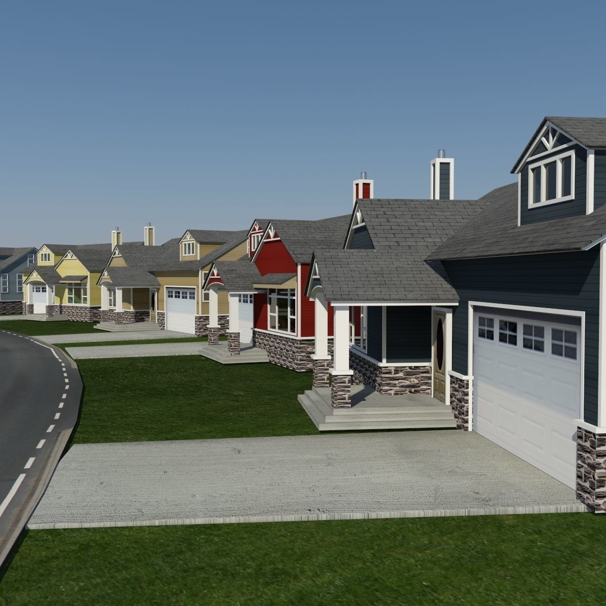 Basic House 1 3D model_2