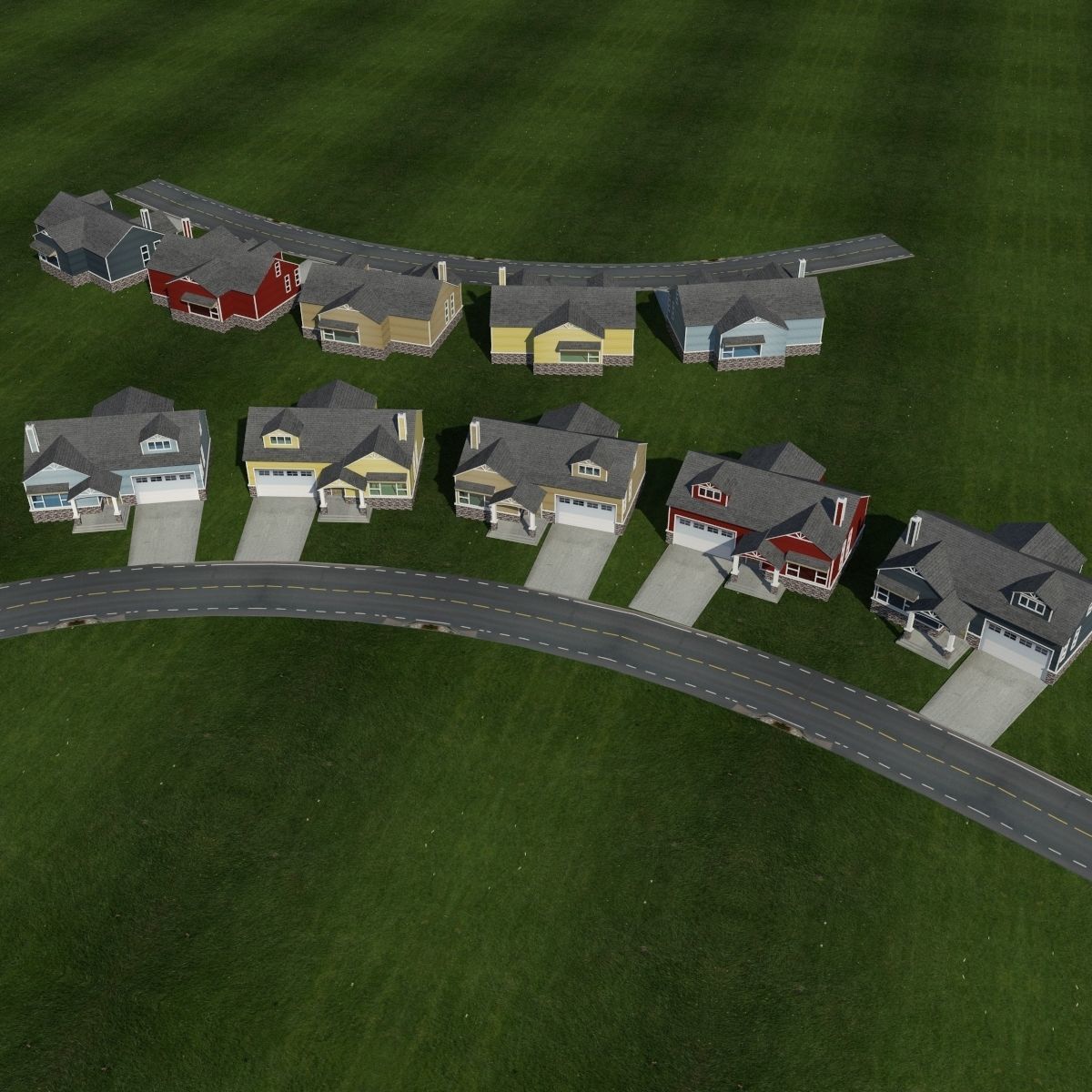 Basic House 1 3D model_5