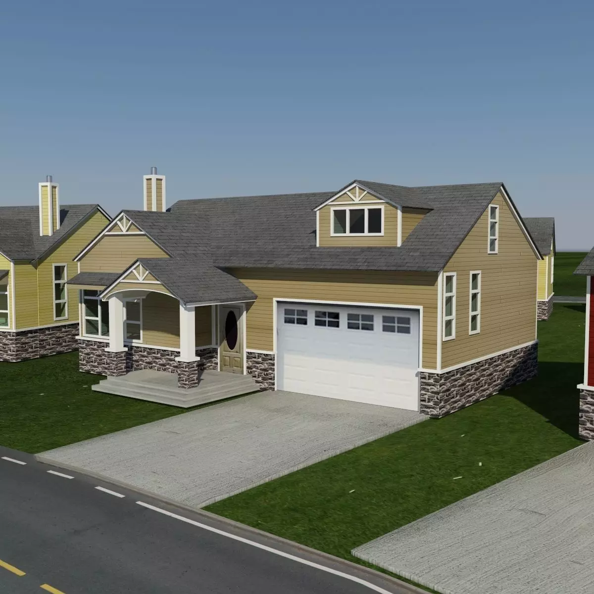 Basic House 1 3D model_0