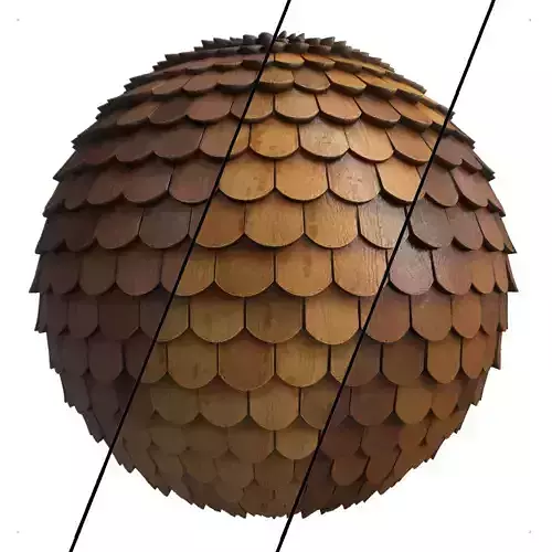 Roof Tile Materials 20- By 3 color Pbr By Sbsar 4k