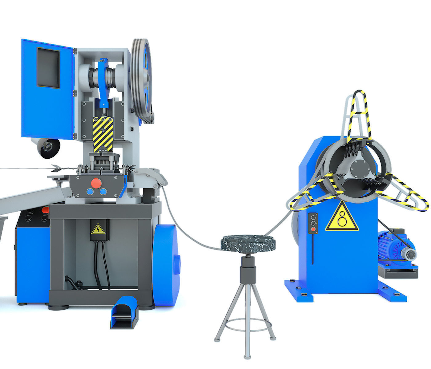 Machine tool mechanical press stamping line K2116 3D model CGTrader