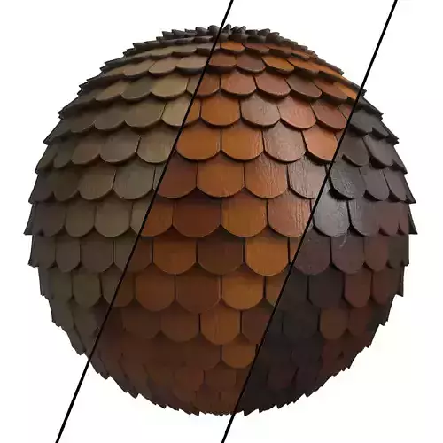 Roof Tile Materials 21- By 3 color Pbr By Sbsar 4k