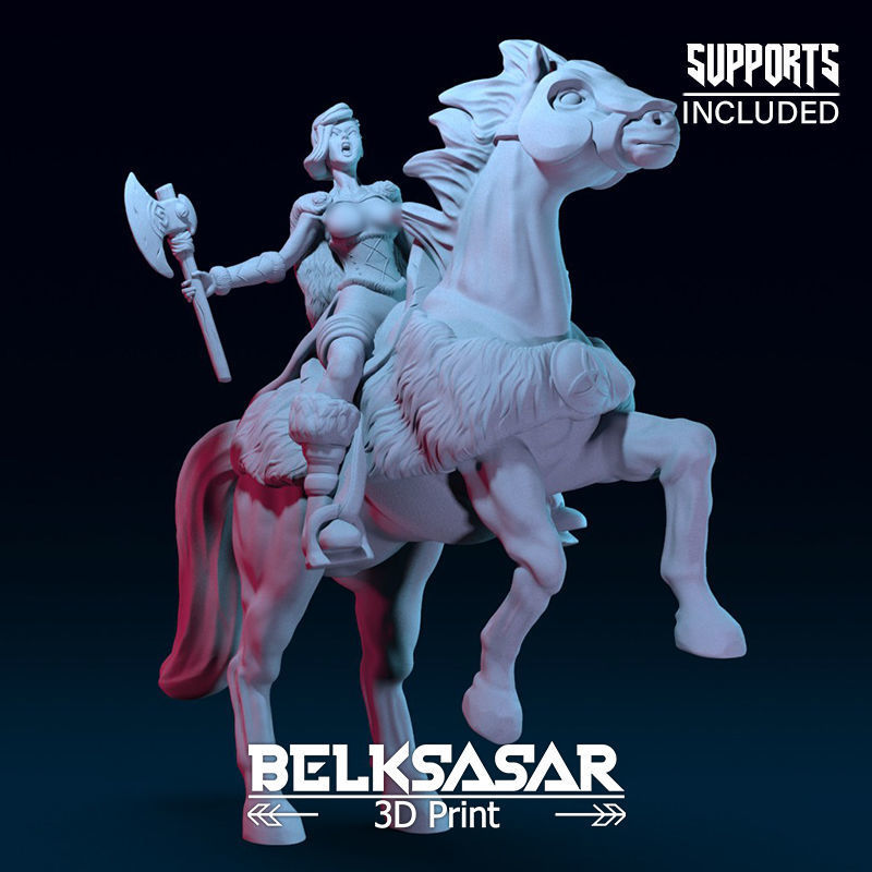 Viking Rider Normal and Nude 3D print model_3