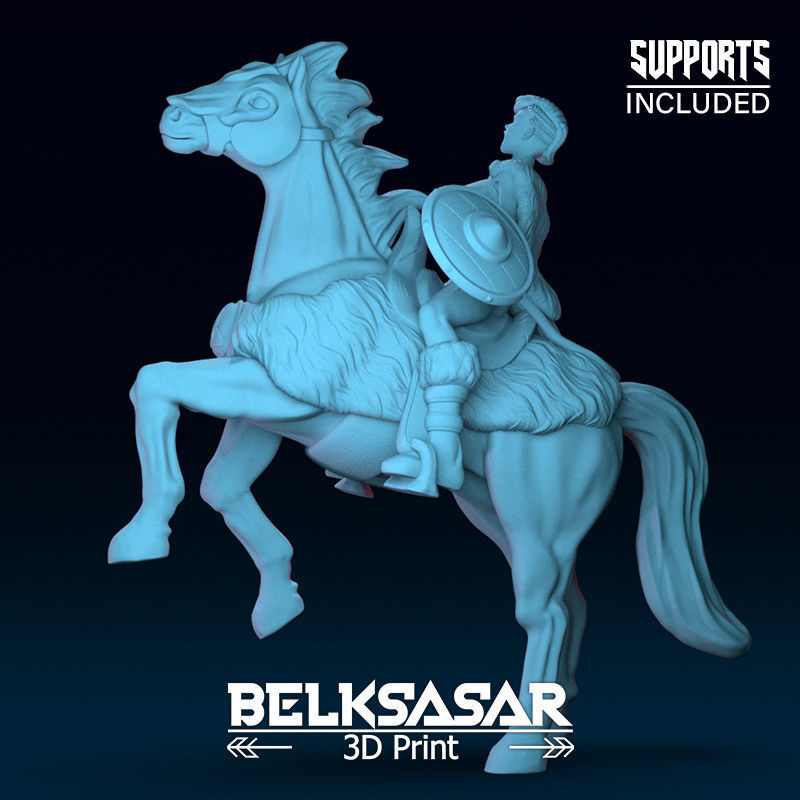 Viking Rider Normal and Nude 3D print model_2