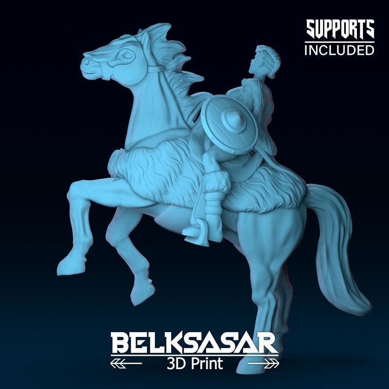 Viking Rider Normal and Nude 3D print model_22