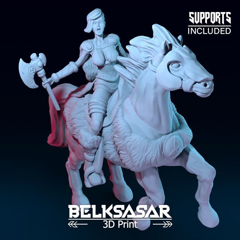 Viking Rider Normal and Nude 3D print model_38