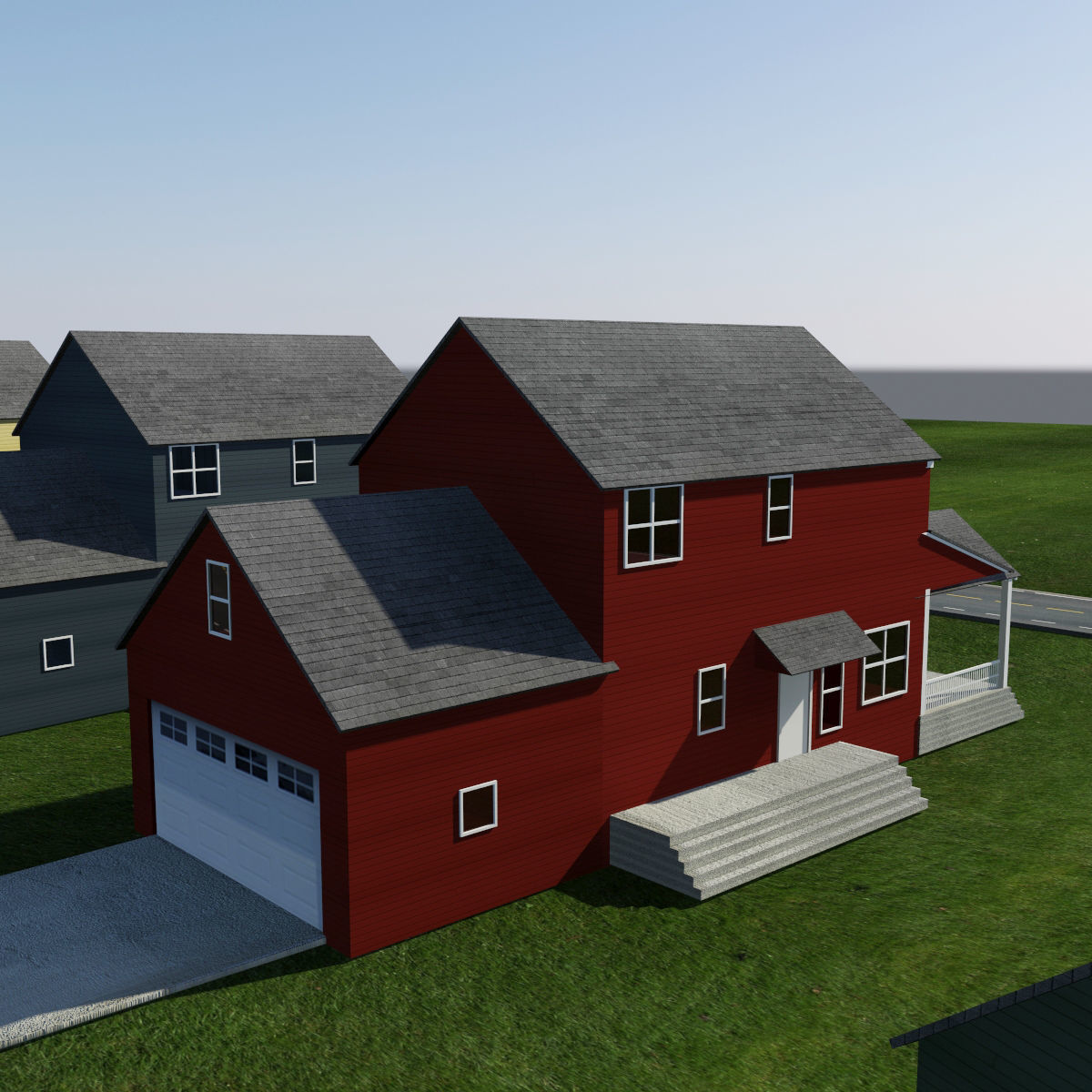 Basic House 2 3D model_2