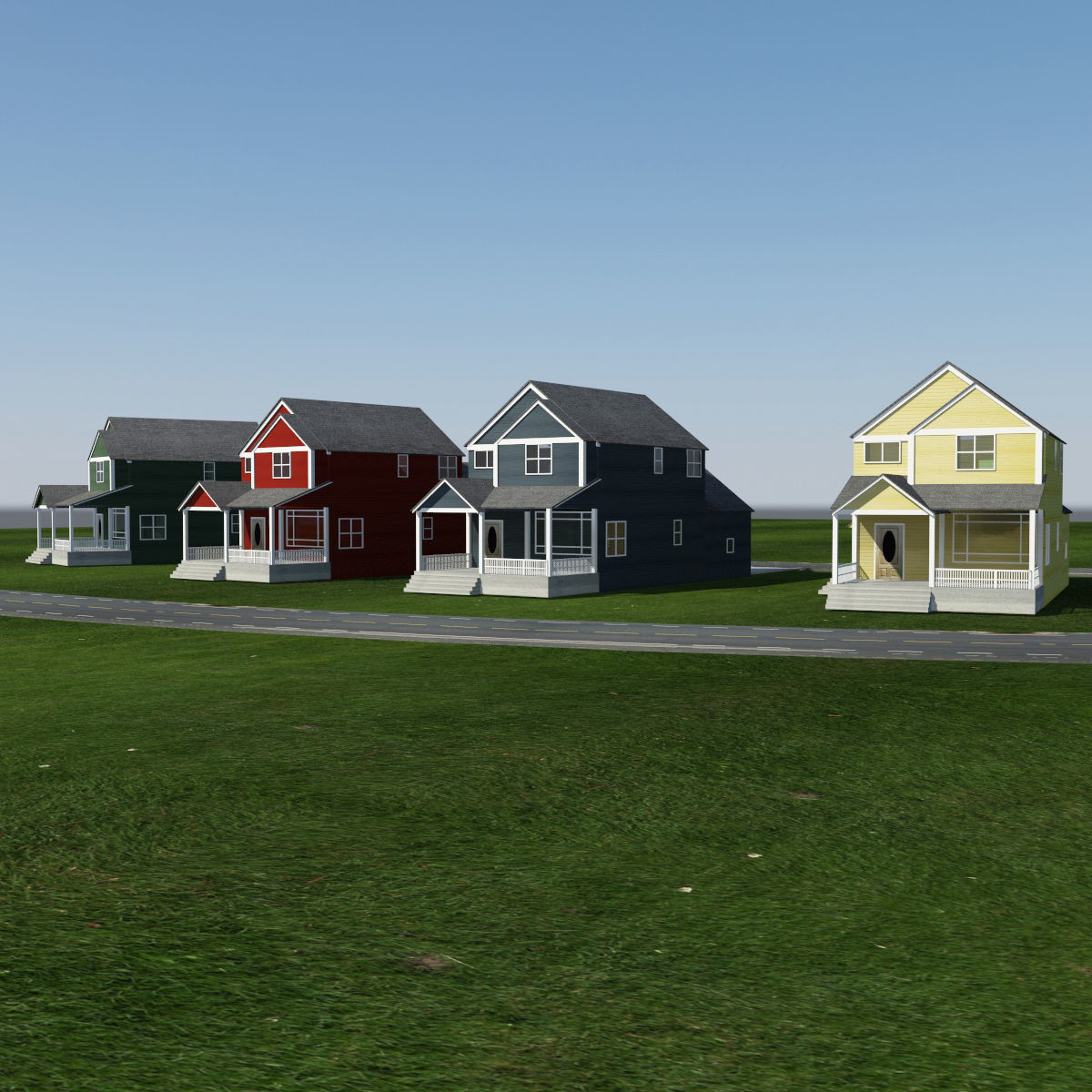 Basic House 2 3D model_1