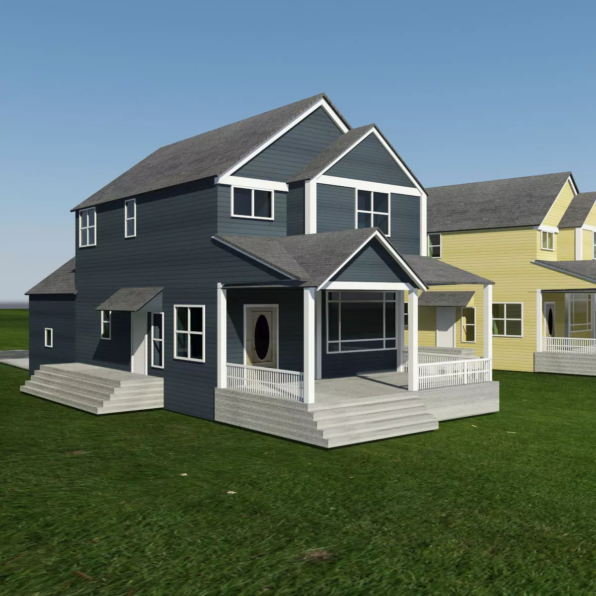 Basic House 2 3D model_0