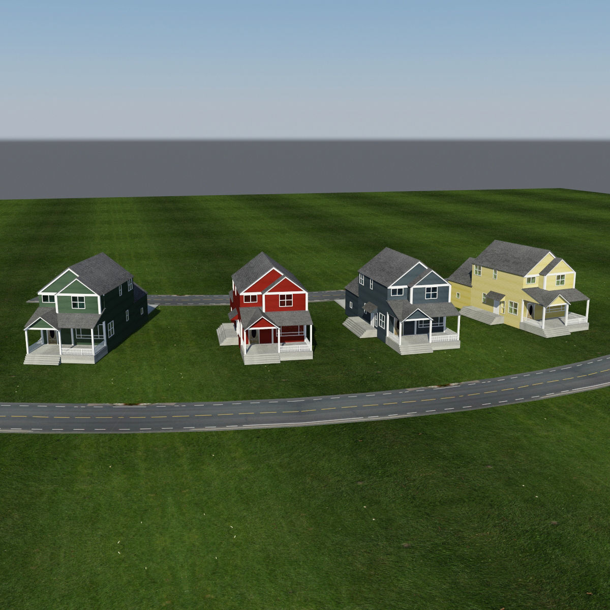 Basic House 2 3D model_5