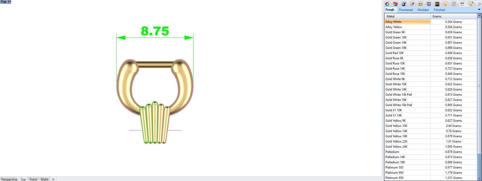 Horseshoe Chain Link  or Bracelet model 3D print model_5