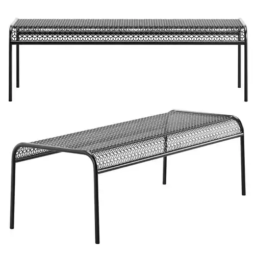 Hot Mesh Bench by blu dot 3D model
